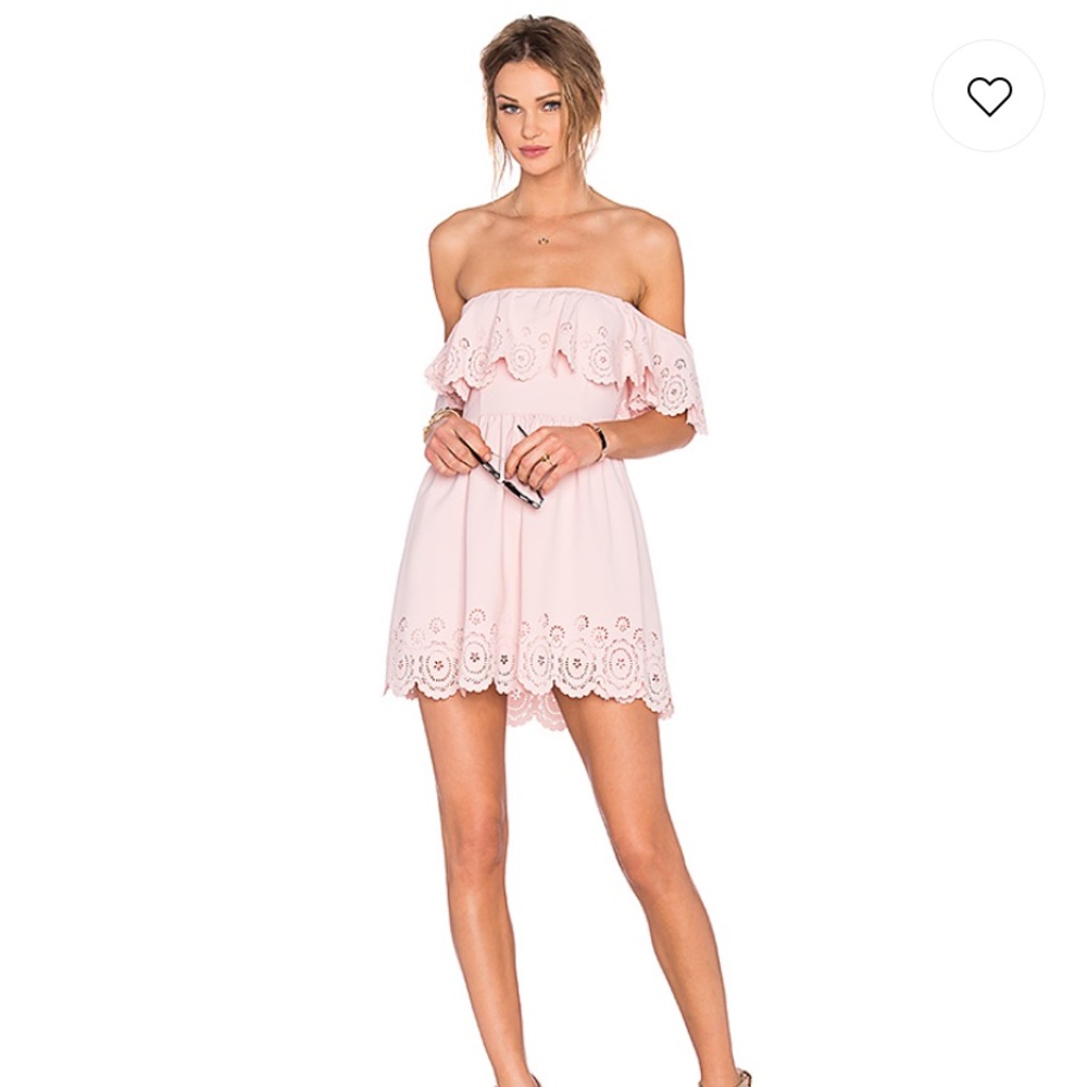 Baby Pink Lovers & Friends Off The Shoulder Dress